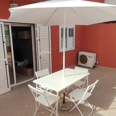 Terraza Del Sol Con Piscina En Lejlighed Candelaria